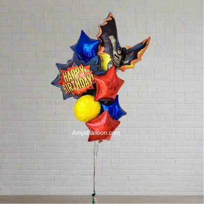 Batman Action Birthday Balloon Bouquet