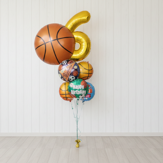 Custom Age & Big Basketball Ball Bouquet