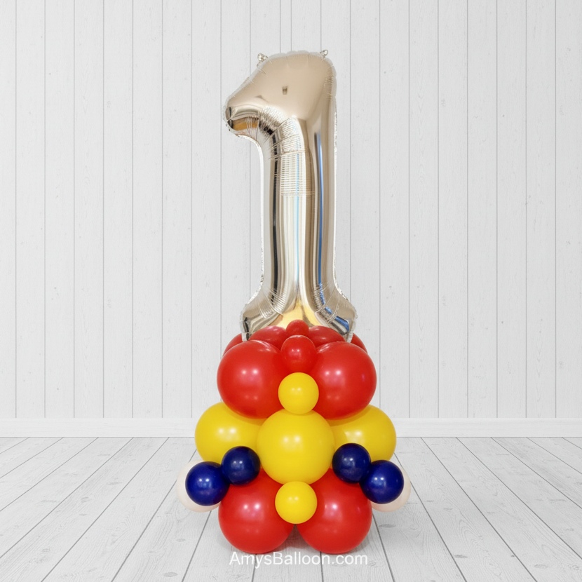 Number Balloon Table Top Tower