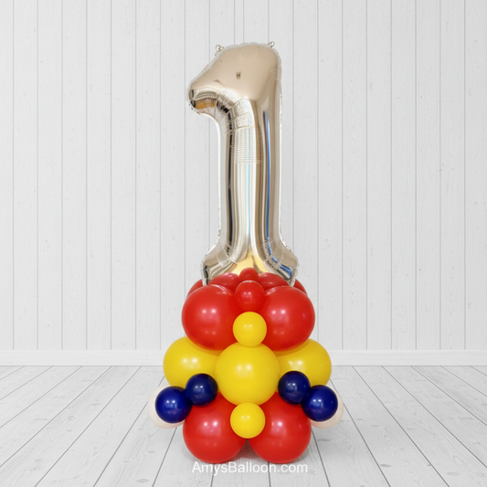 Number Balloon Table Top Tower