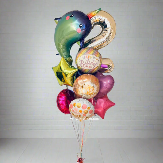 Happy Narwhal Birthday Balloon Bouquet