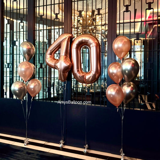 4-Birthday Party Personalized Balloons Bouquets