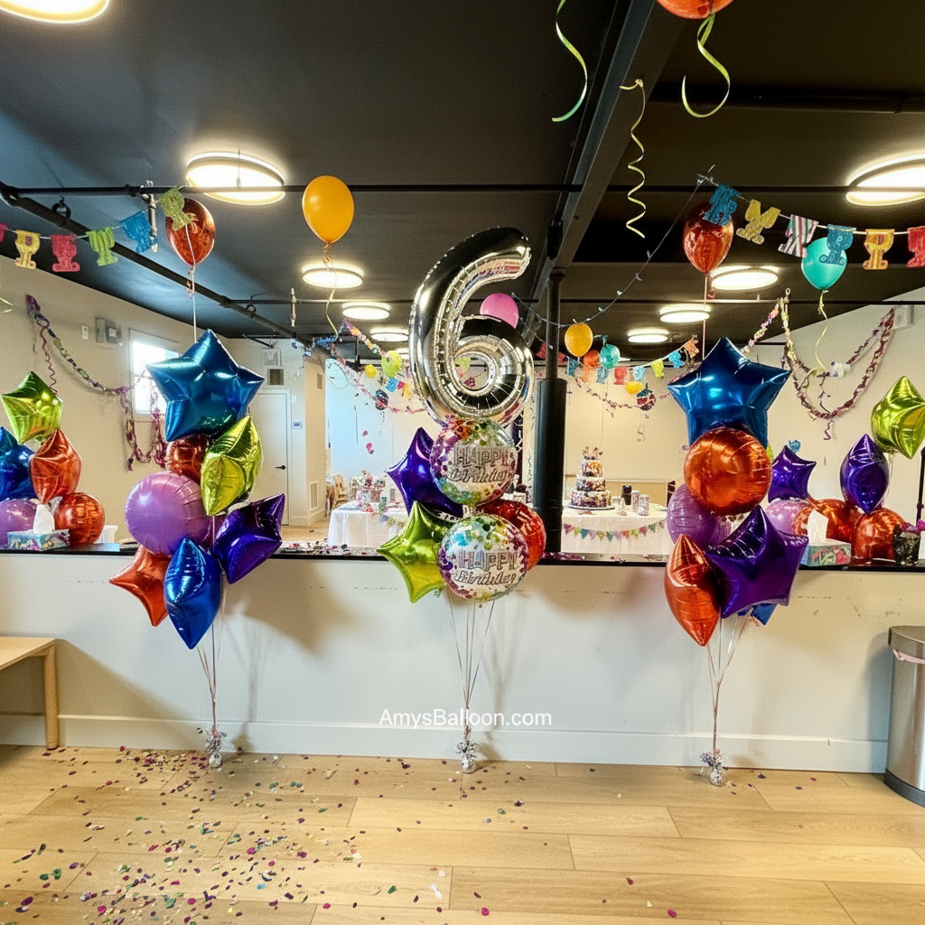 Balloon Bouquet Trio – Includes Number Balloon Arrangement