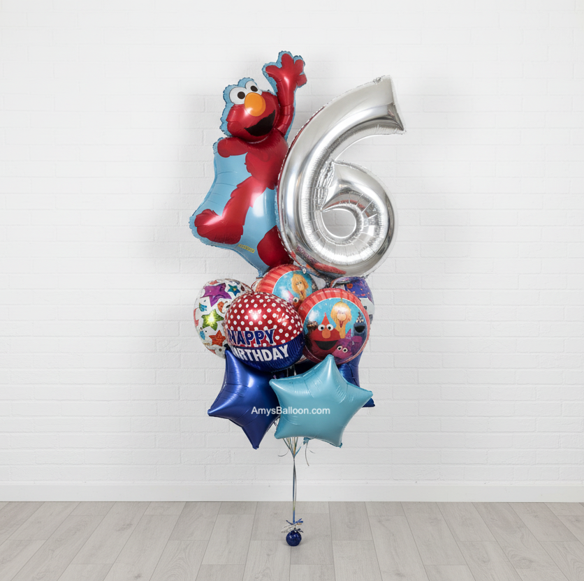 Elmo / Sesame Street & Number Birthday Bouquet