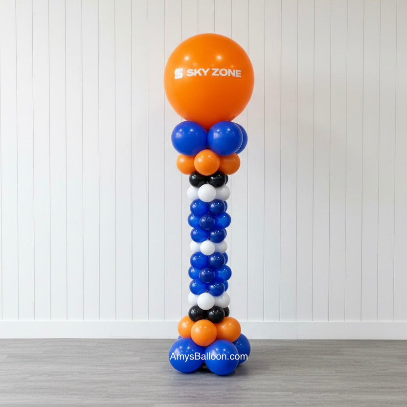 Roman Balloon Indoor Column with Custom Topper