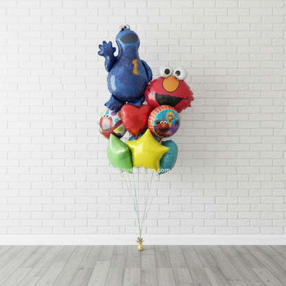 Cookie Monster  and Elmo Birthday Bouquet