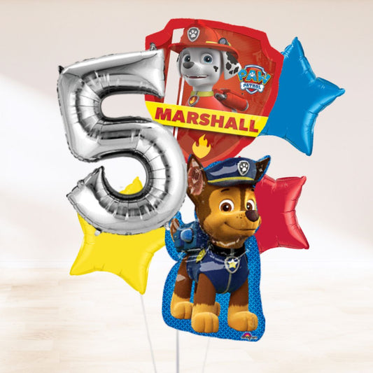 Paw Patrol and Number Balloon Bouquet