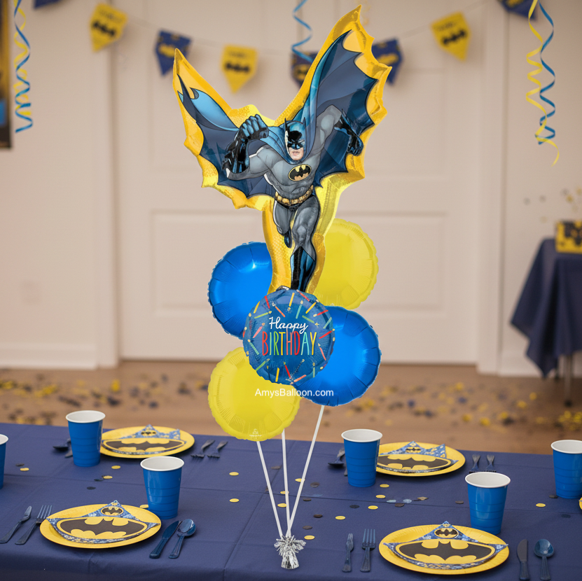 Superhero Foil Balloon Centerpiece