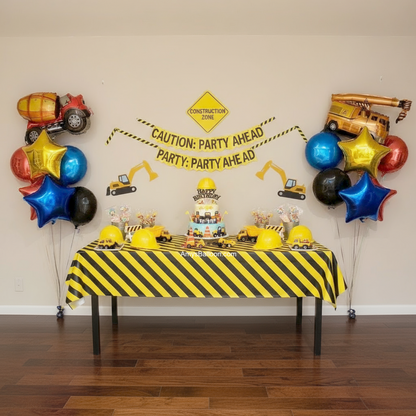 2 Balloon Bouquets Set (construction-themed)