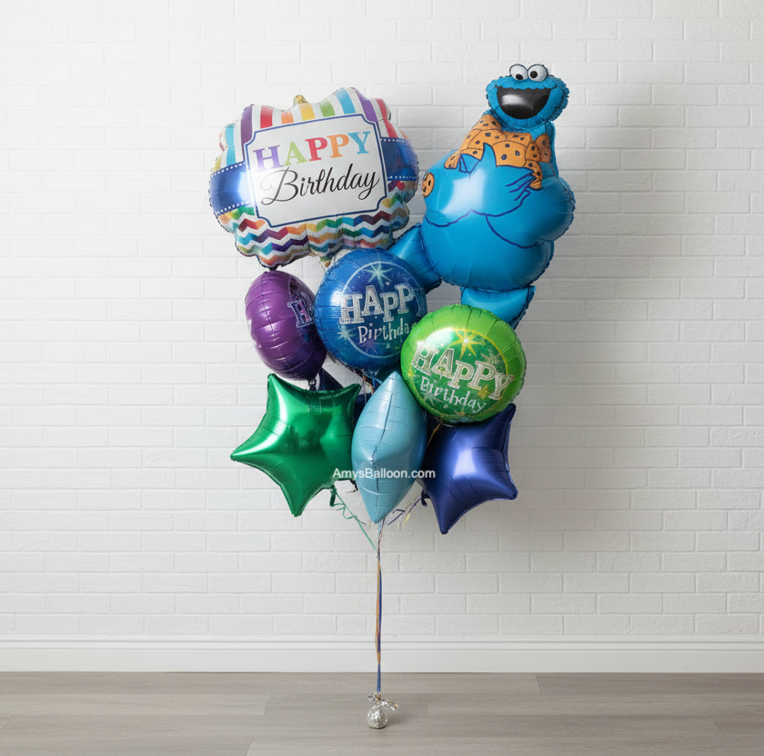 Cookie Monster Birthday Bouquet