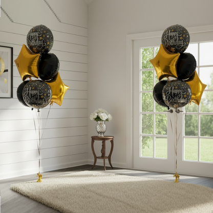 Birthday Theme Mylar/Foil Floor Bouquet