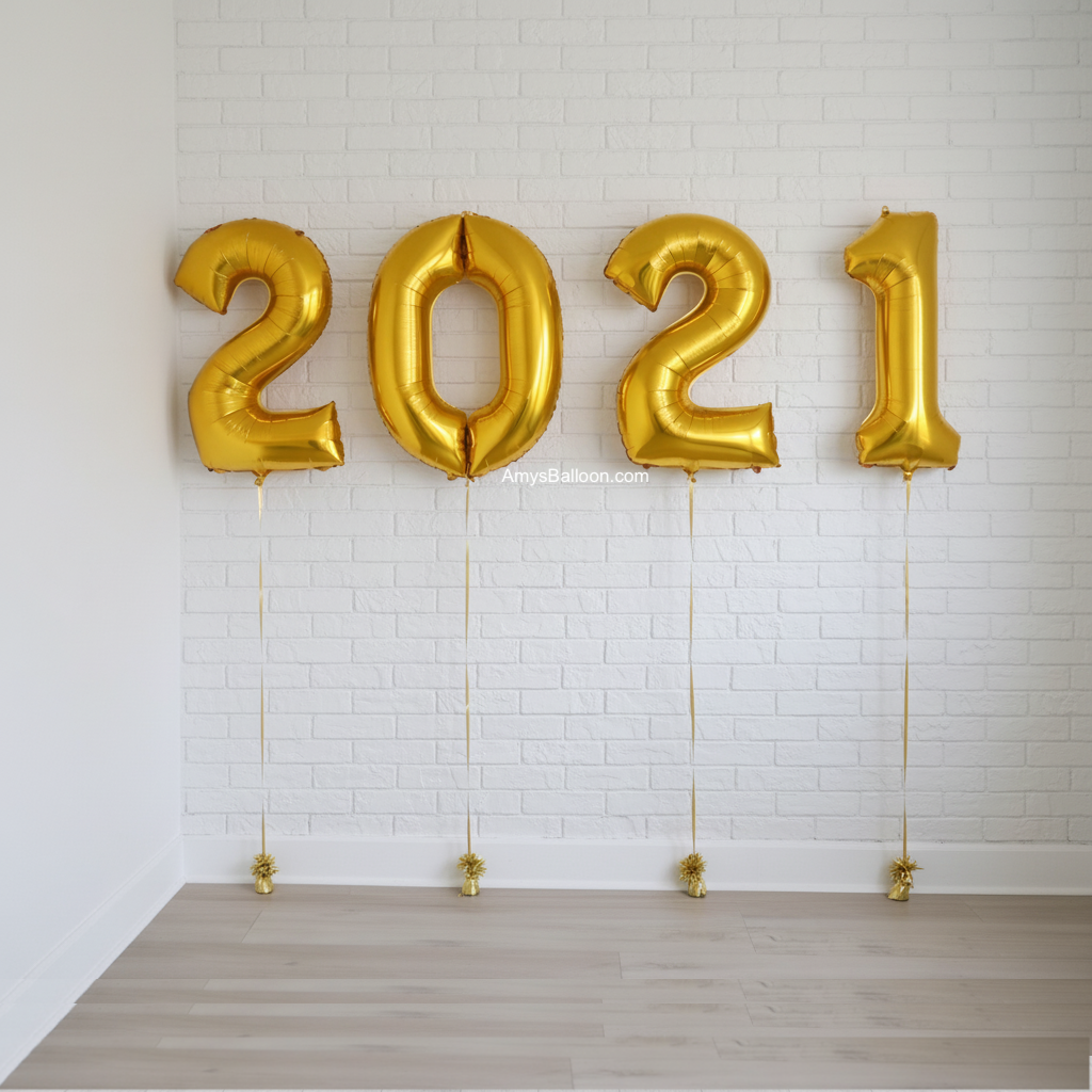 Four Number Balloons Set