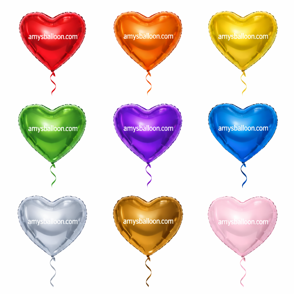 18" HEART MYLAR LOOSE BALLOONS