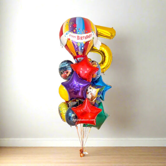 hot air balloon birthday balloon