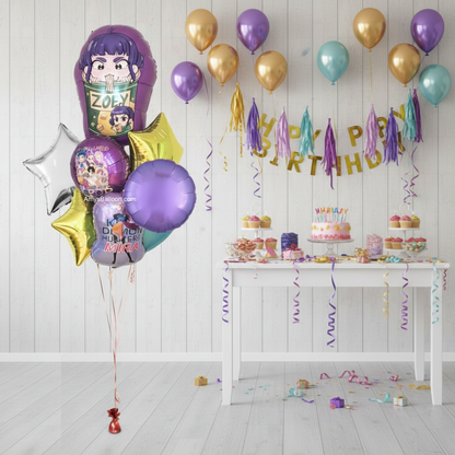 KPop Demon Hunters Theme Balloon Bouquet