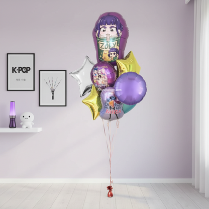 KPop Demon Hunters Theme Balloon Bouquet