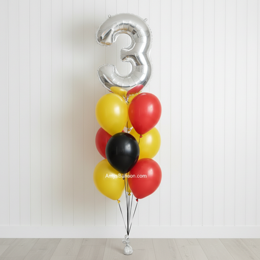 Number Topper Balloon Bouquet