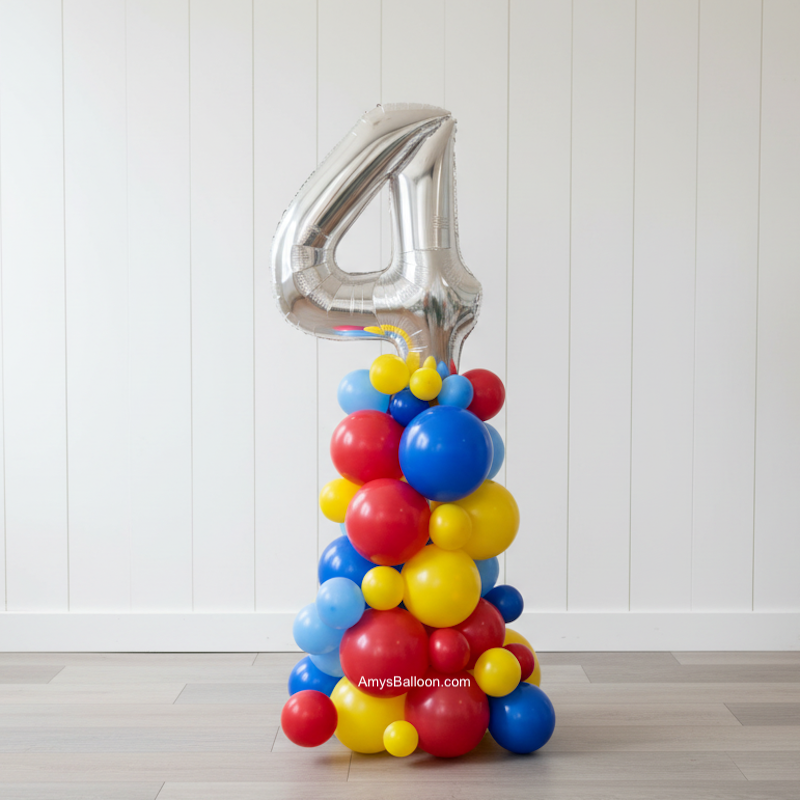Number Balloon Tower
