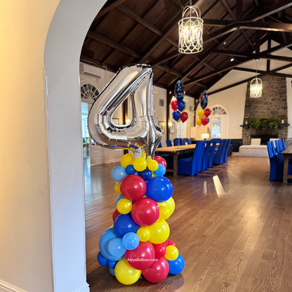 Number Balloon Tower