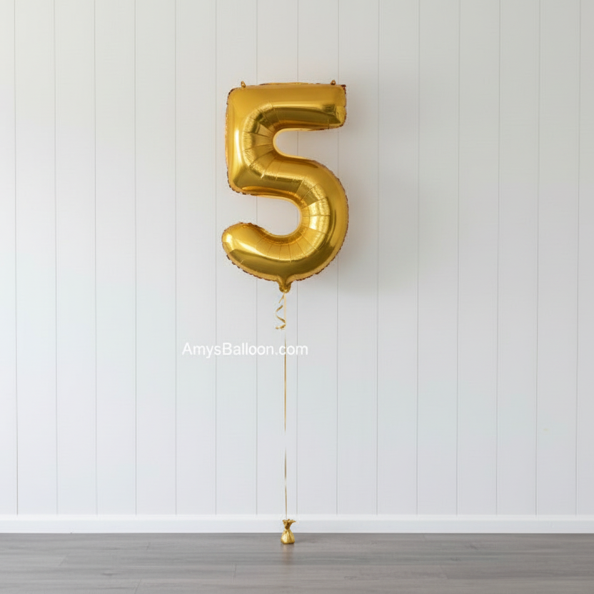 Single Number Foil Balloon Bouquet