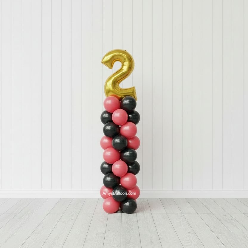 Number Balloon Topper Column