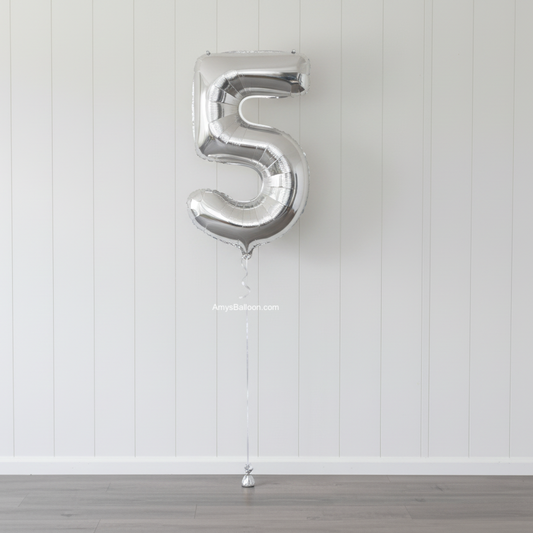 Single Number Foil Balloon Bouquet