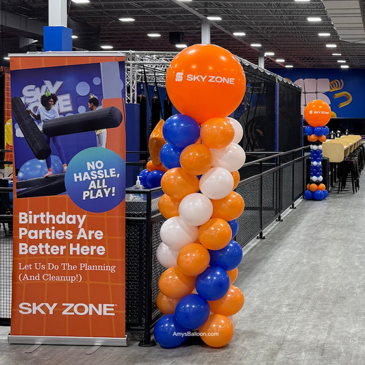 Custom Topper Spiral Balloon Indoor Column