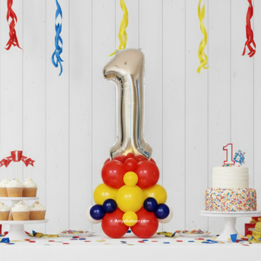 Number Balloon Table Top Tower