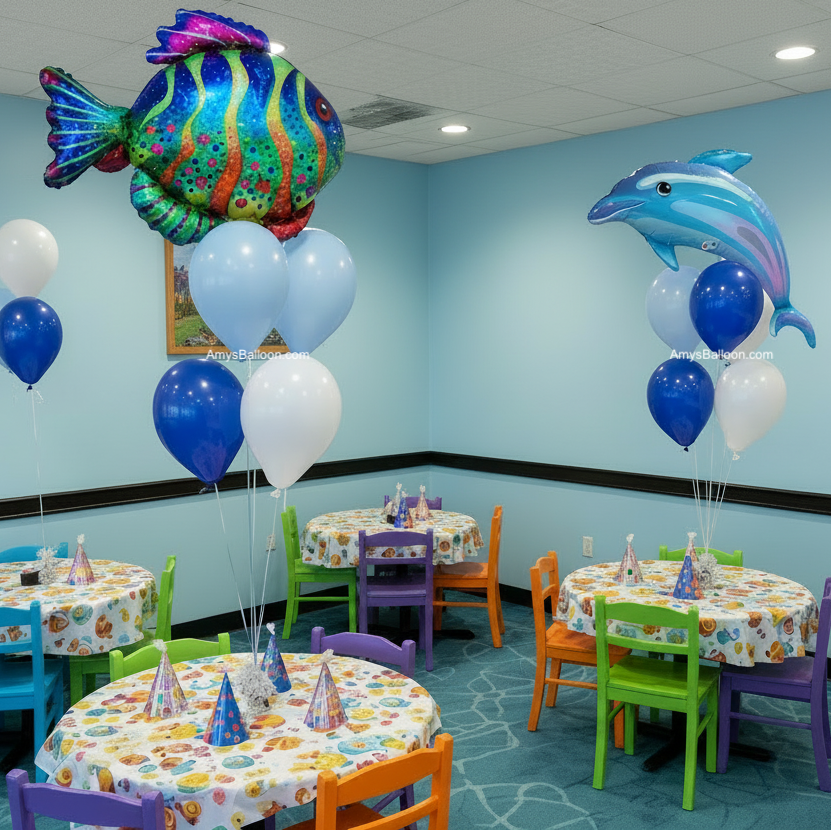 Custom Under The Sea Balloon Centerpiece