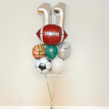 Double Digit Sports Theme Birthday Bouquet