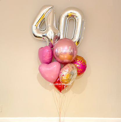 Personalized Two Numbers Big Birthday Bouquet