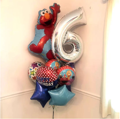 Elmo / Sesame Street & Number Birthday Bouquet