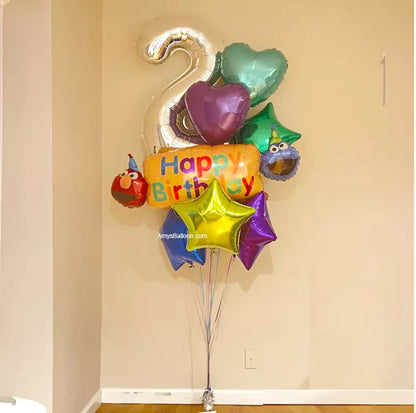 Elmo / Sesame Street & Number Birthday Bouquet