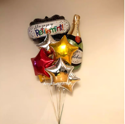 Retirement Champagne Bottle Bouquet