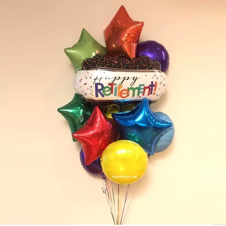Retirement Colorful Balloon Bouquet
