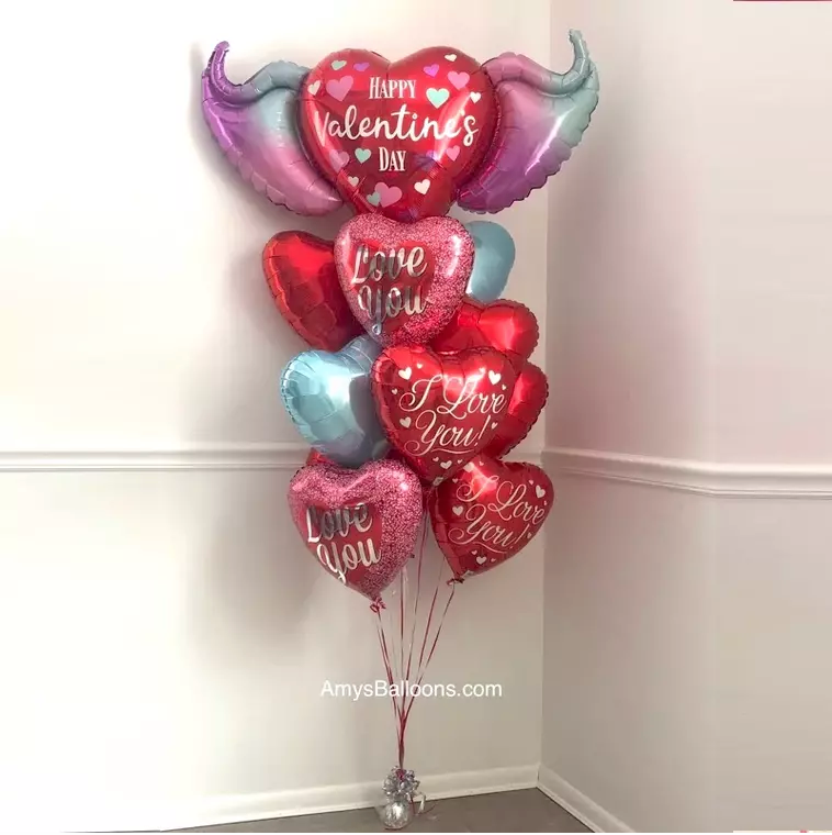 Happy Valentine's Day Balloons Bouquet