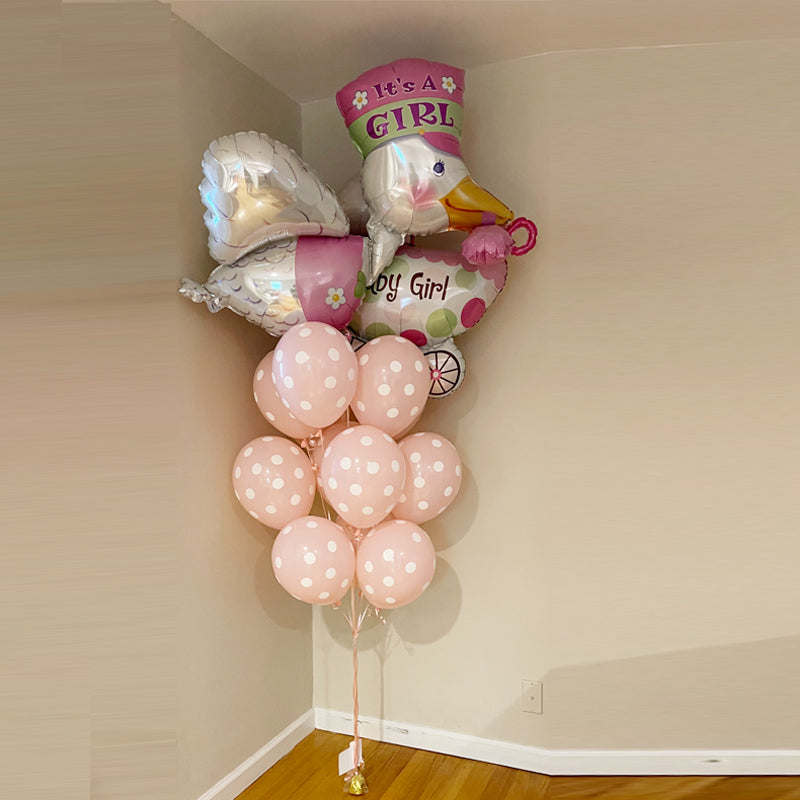 Baby Polka Dots Balloons Bouquet