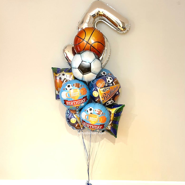 Number and Sports Themed Balloon Bouquet