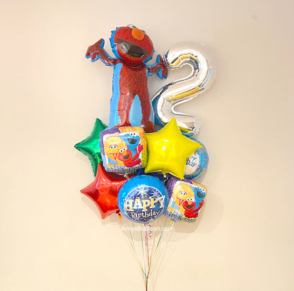 Elmo / Sesame Street & Number Birthday Bouquet