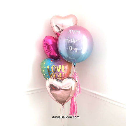 Personalized Heart Balloon Bouquet