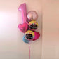 Number & Personalized Birthday Balloon Bouquet
